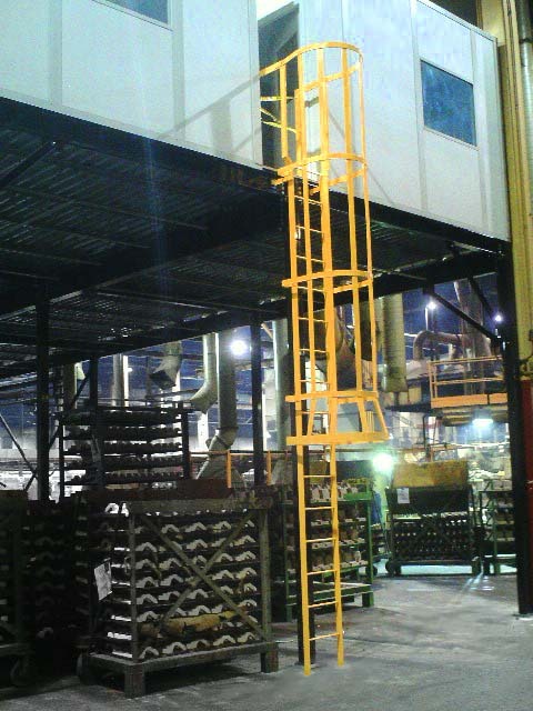 ladders caged mezzanine panelbuilt